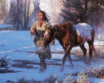 Indiens d’Amérique occidentale 28 Peinture à l'huile